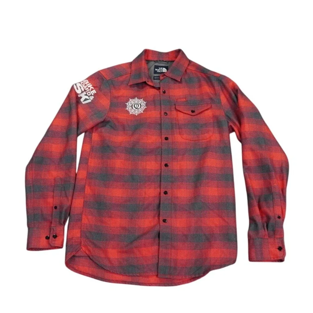 The North‎ Face Flannel Shirt Mens Small Buffalo Plaid Quoggy Jo Ski Bike Board